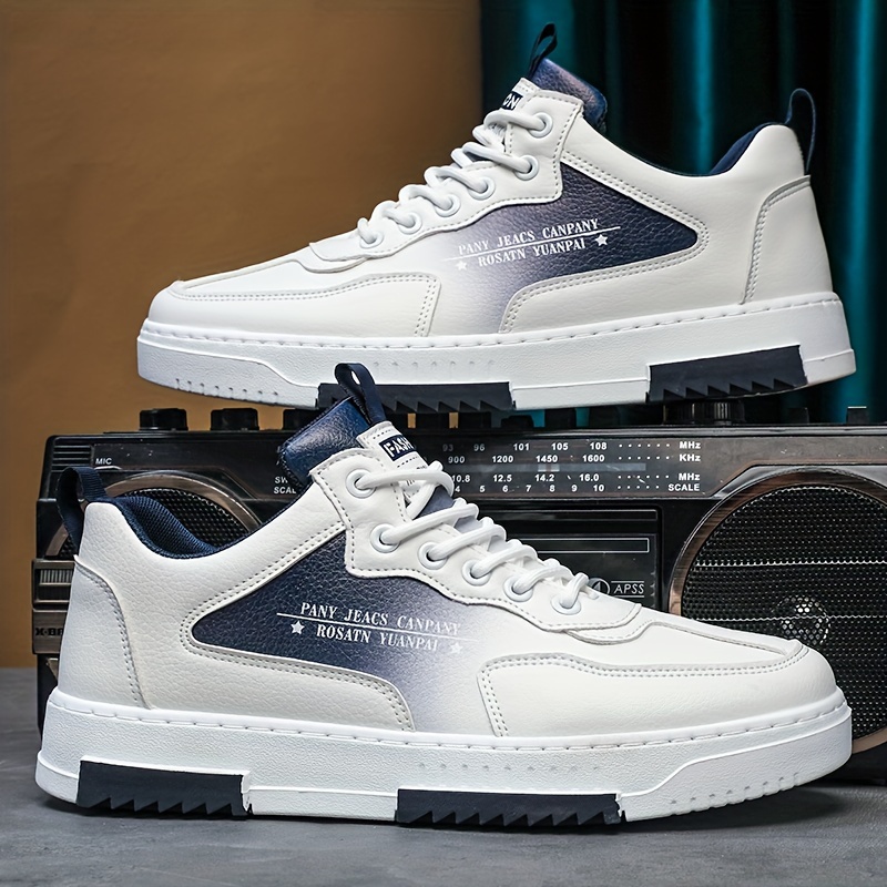 gradient detail skate shoes men s good grip breathable lace details 0