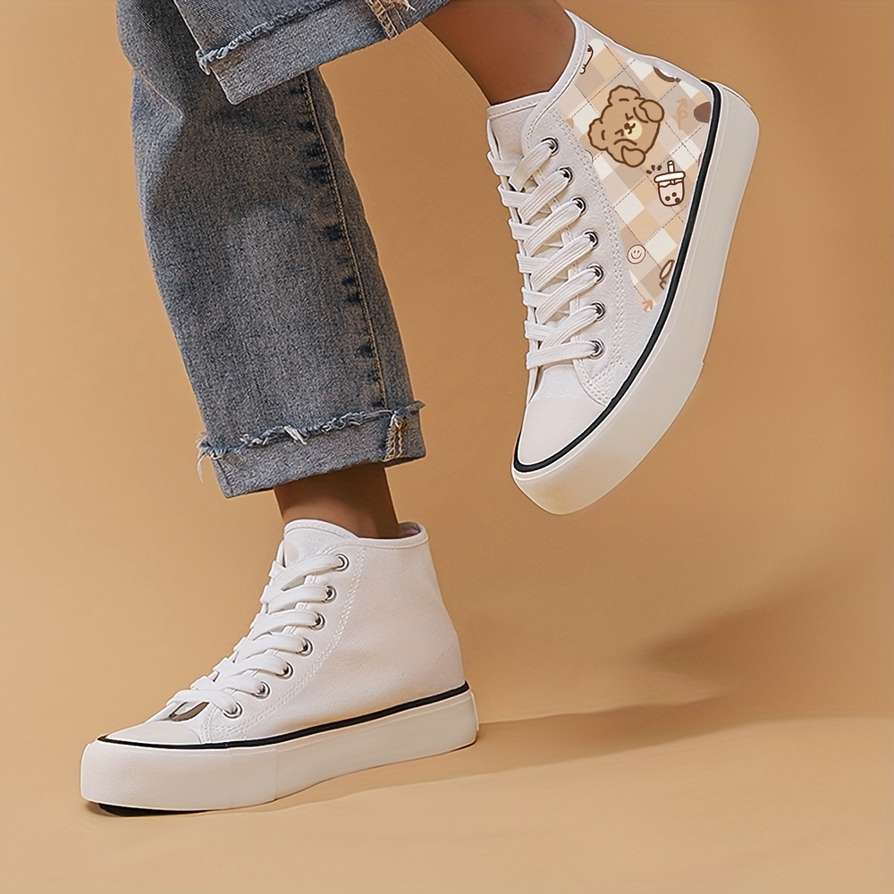 paisley print canvas sneakers women s casual lace flat skate details 6