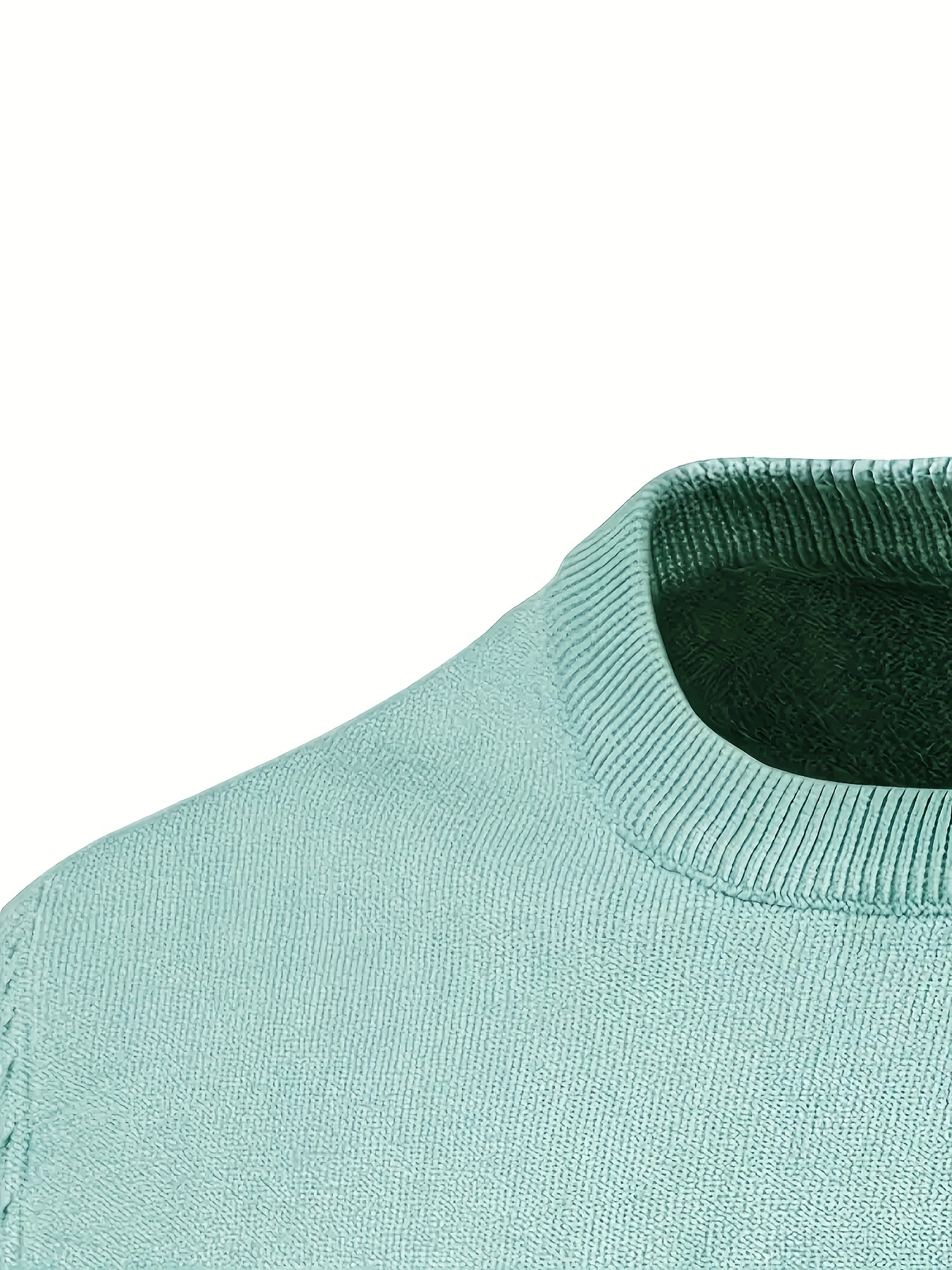 mens casual solid knitted sweater warm and stretchy crew neck pullover for fall and winter details 40