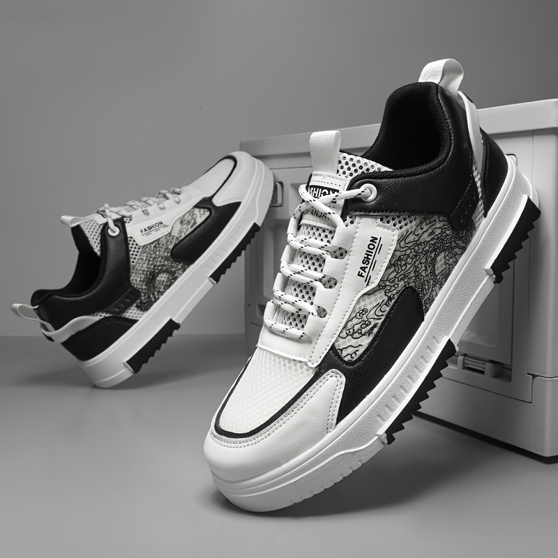 colour block skateboard shoes men s trendy street style details 5