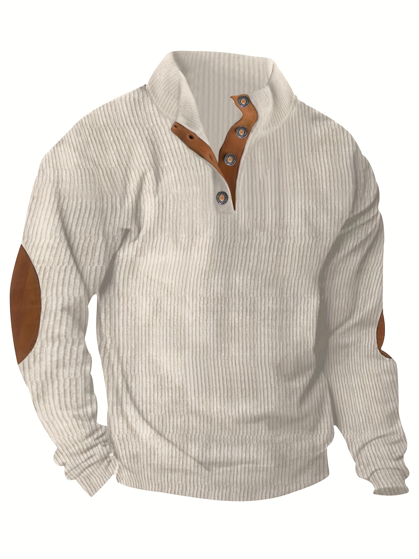 mens retro stand collar ribbed sweatshirt for men solid sweatshirts for spring fall long sleeve tops details 37