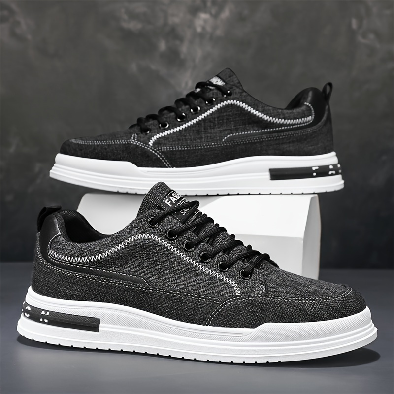 skate shoes men s vintage solid comfy non slip lace casual details 2