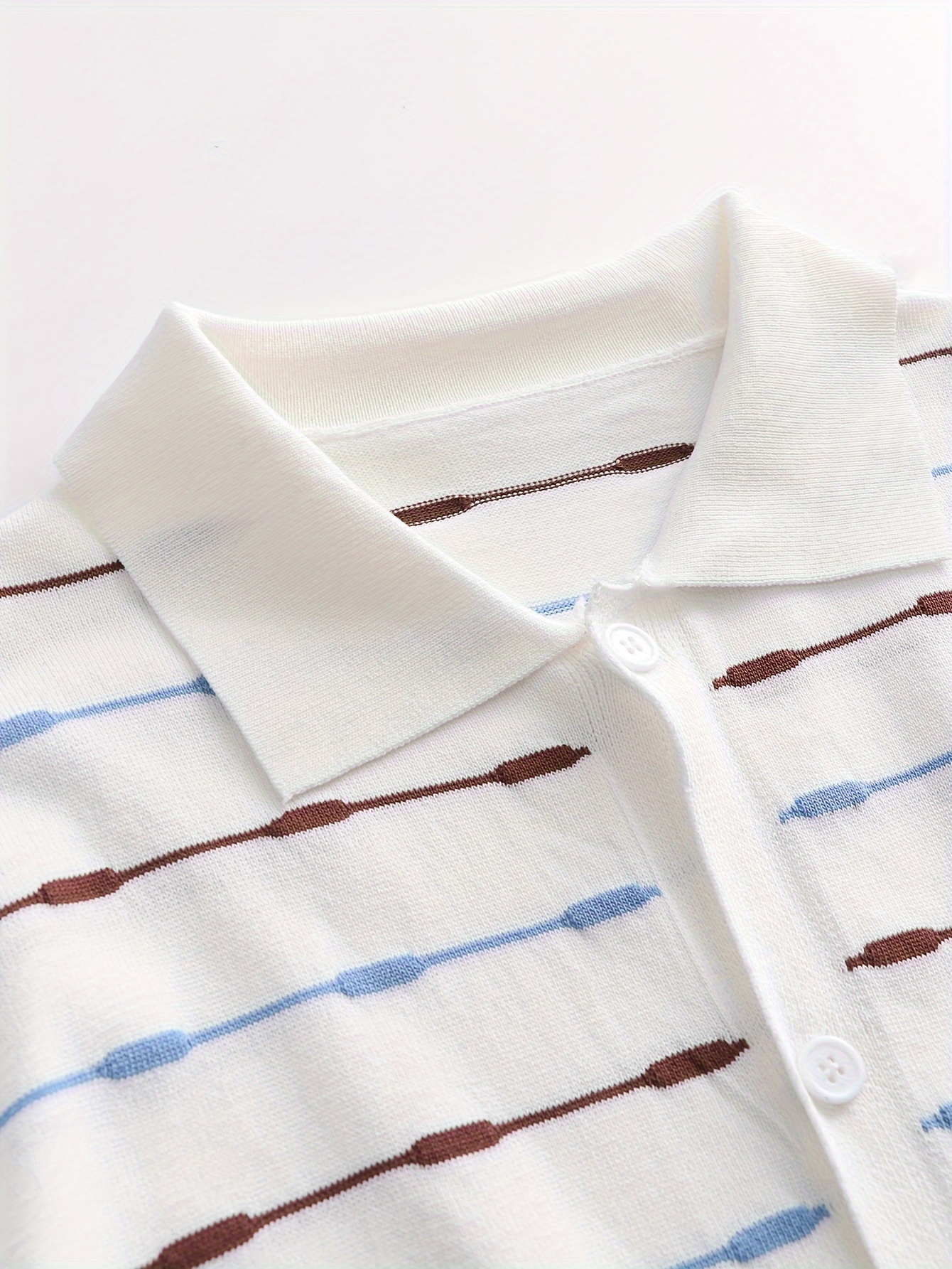 striped chic knit shirt mens casual lapel high stretch v neck cardigan for men winter fall details 5