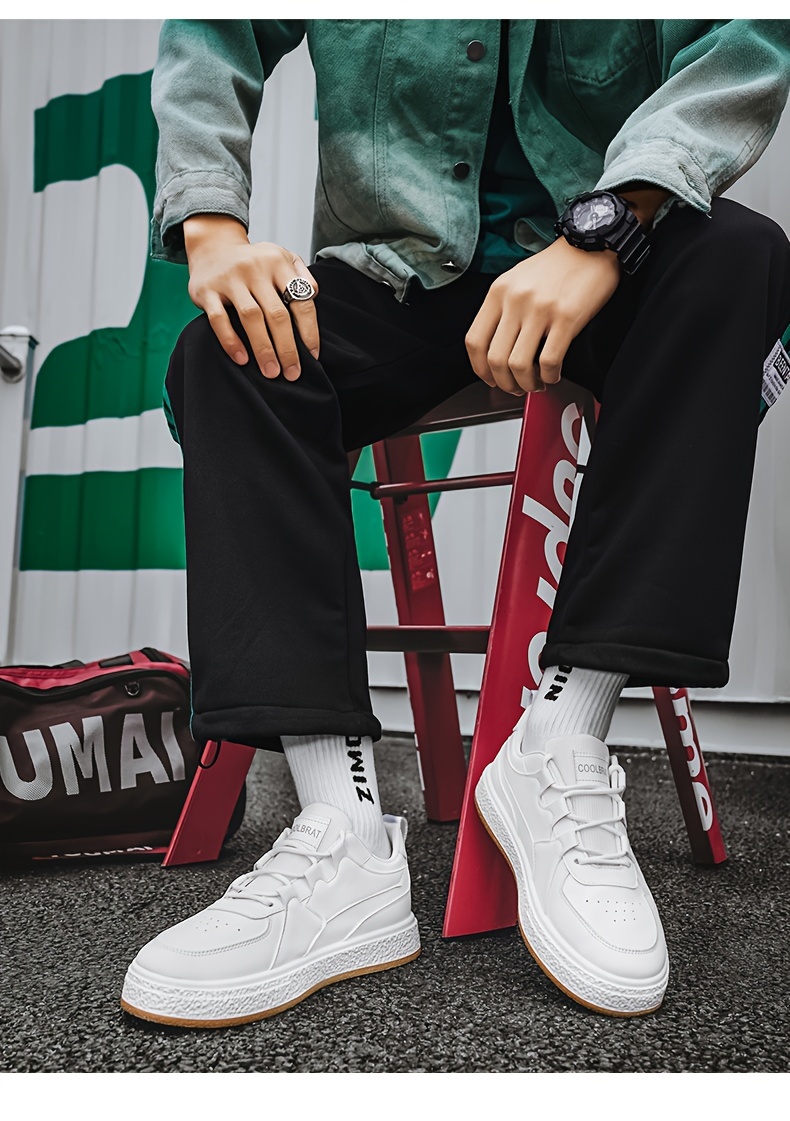 low top skateboard shoes men s trendy comfy non slip durable details 2