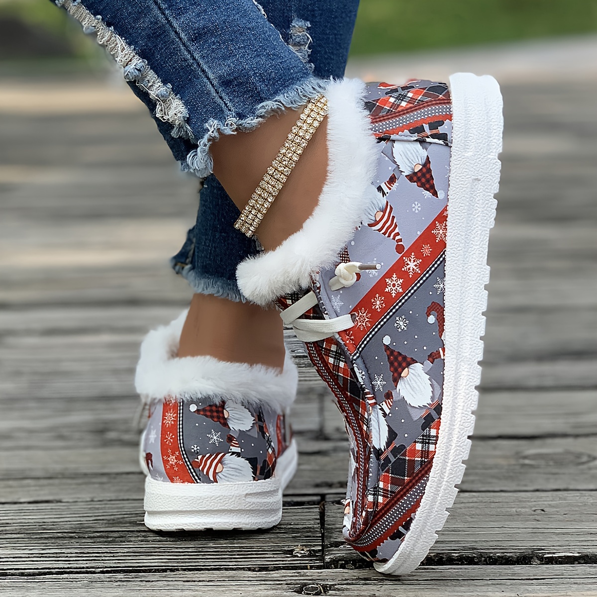 christmas style canvas shoes women s cute cartoon dwarf details 6