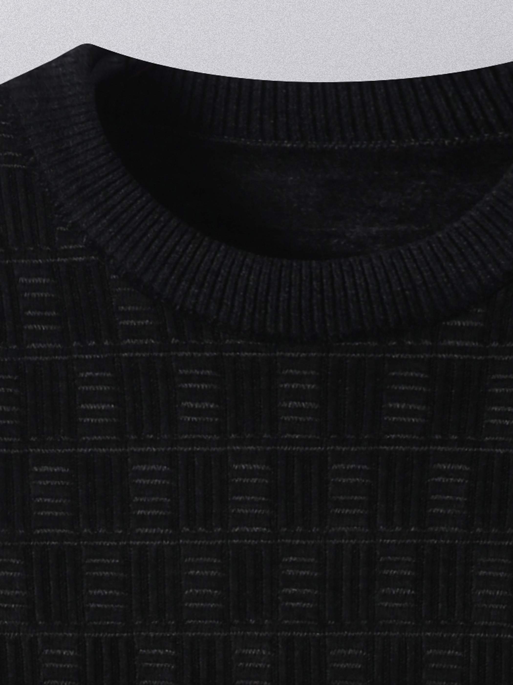 winter new mens casual sweater round neck plus thick base warm sweater best sellers details 3