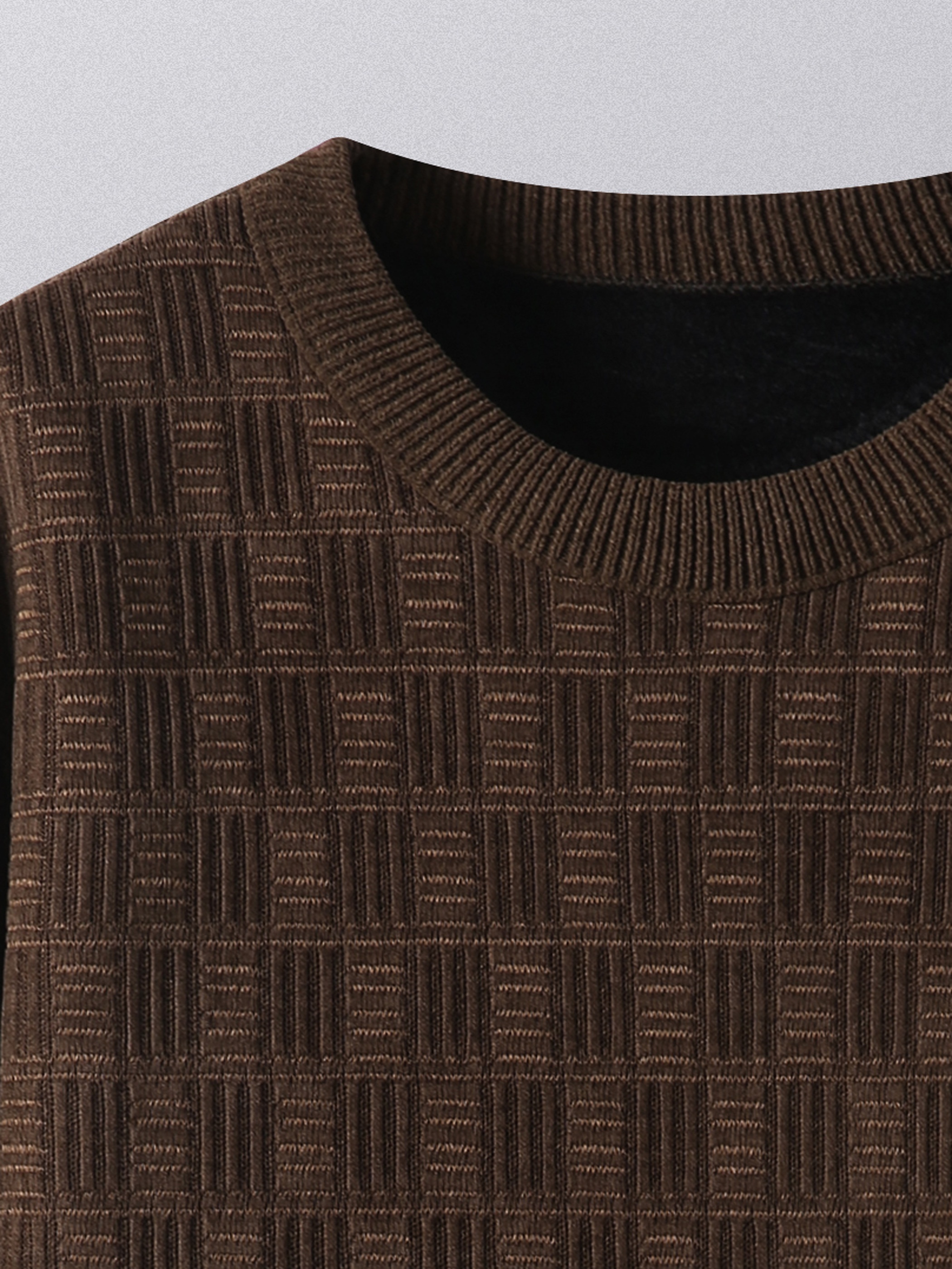 winter new mens casual sweater round neck plus thick base warm sweater best sellers details 21