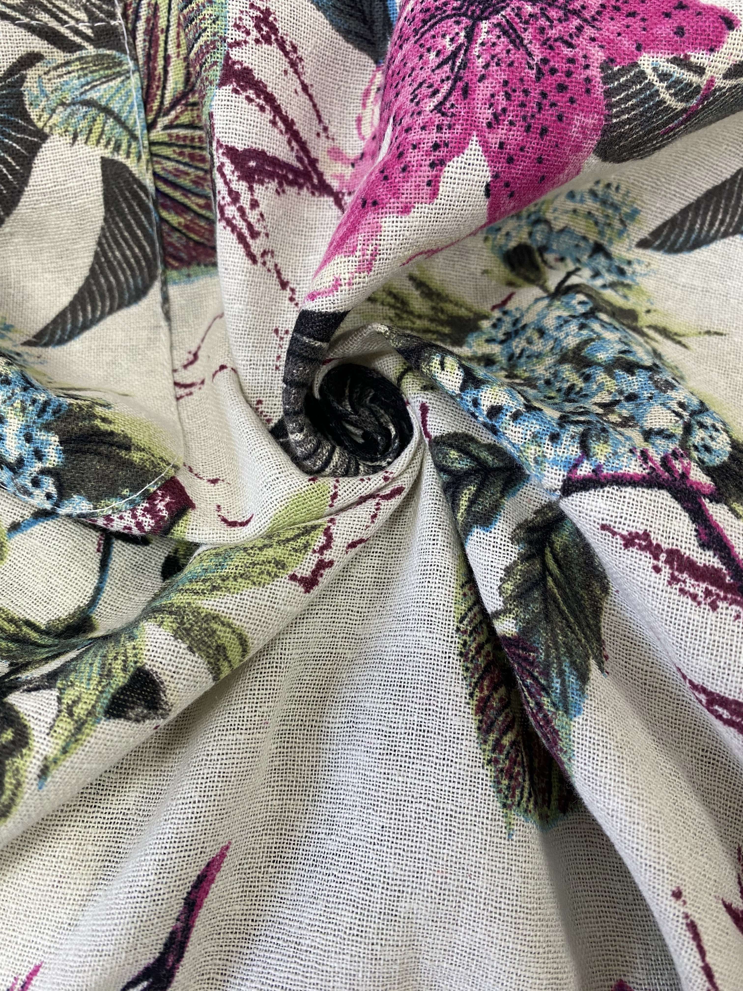 plus size casual blouse womens plus tropical print long sleeve button up stand collar tunic shirt top details 4