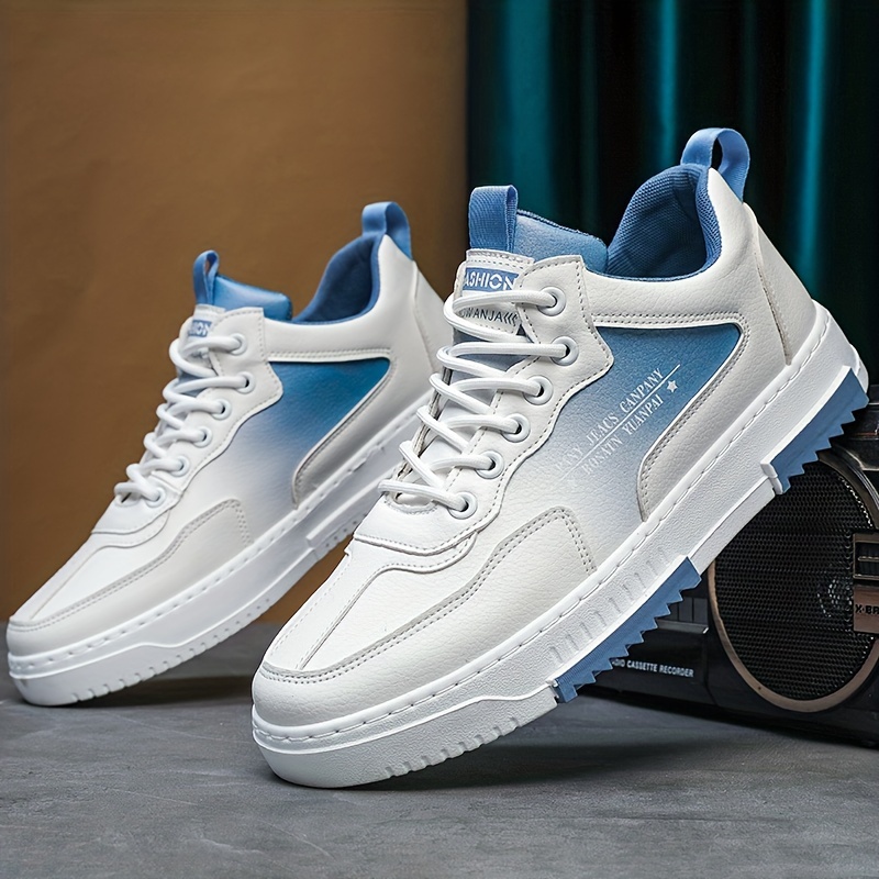 gradient detail skate shoes men s good grip breathable lace details 5