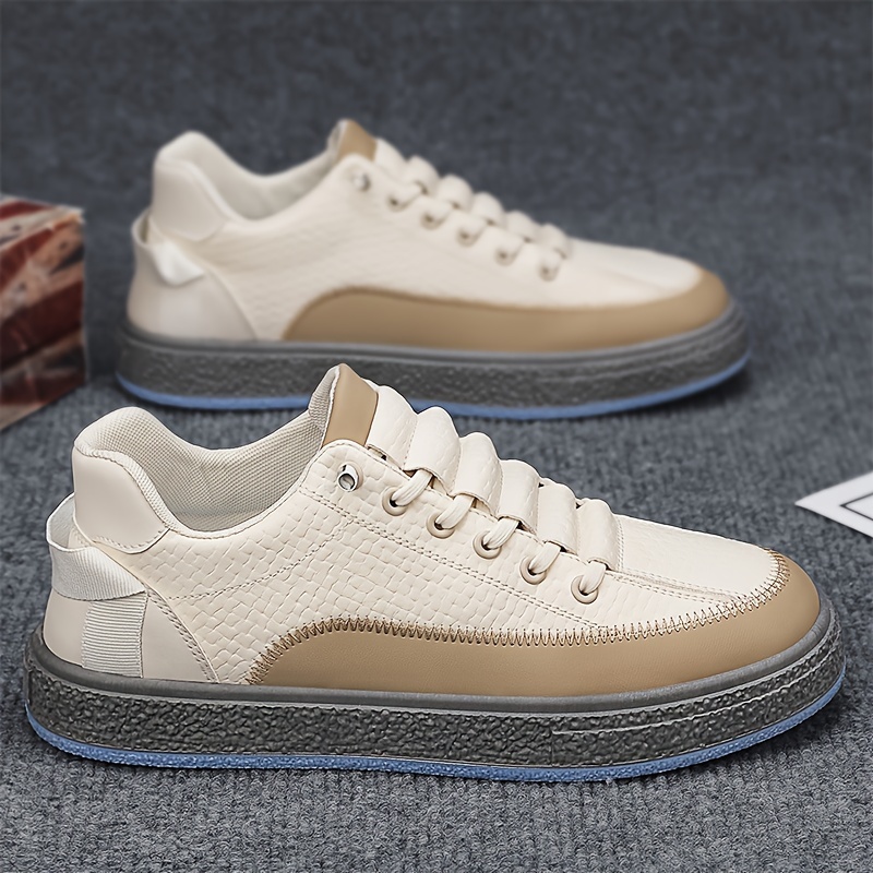 colour block skateboard shoes men s trendy street style details 0