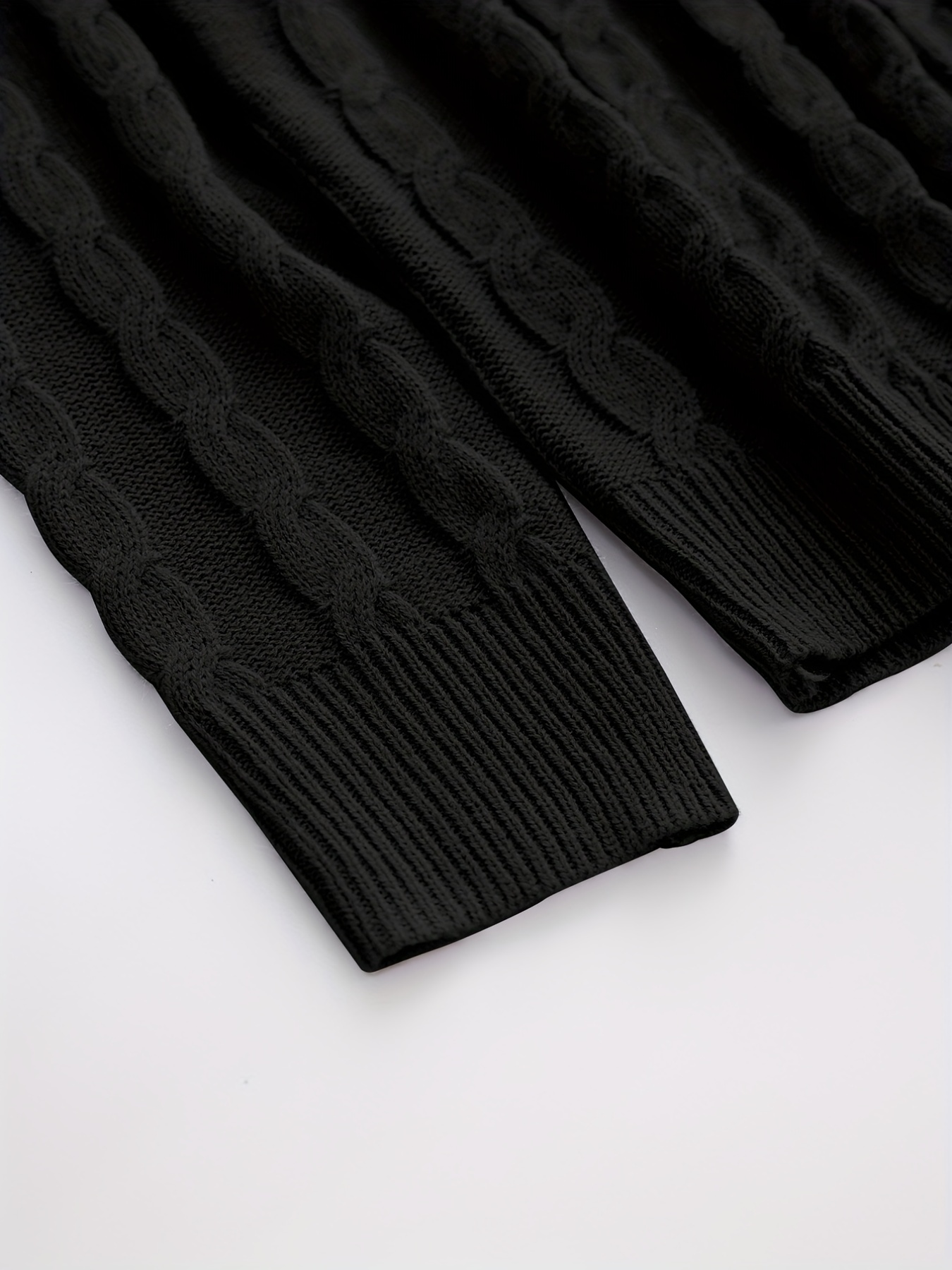 all match knitted shawl collar sweater mens casual warm high stretchy pullover sweater for fall winter details 9