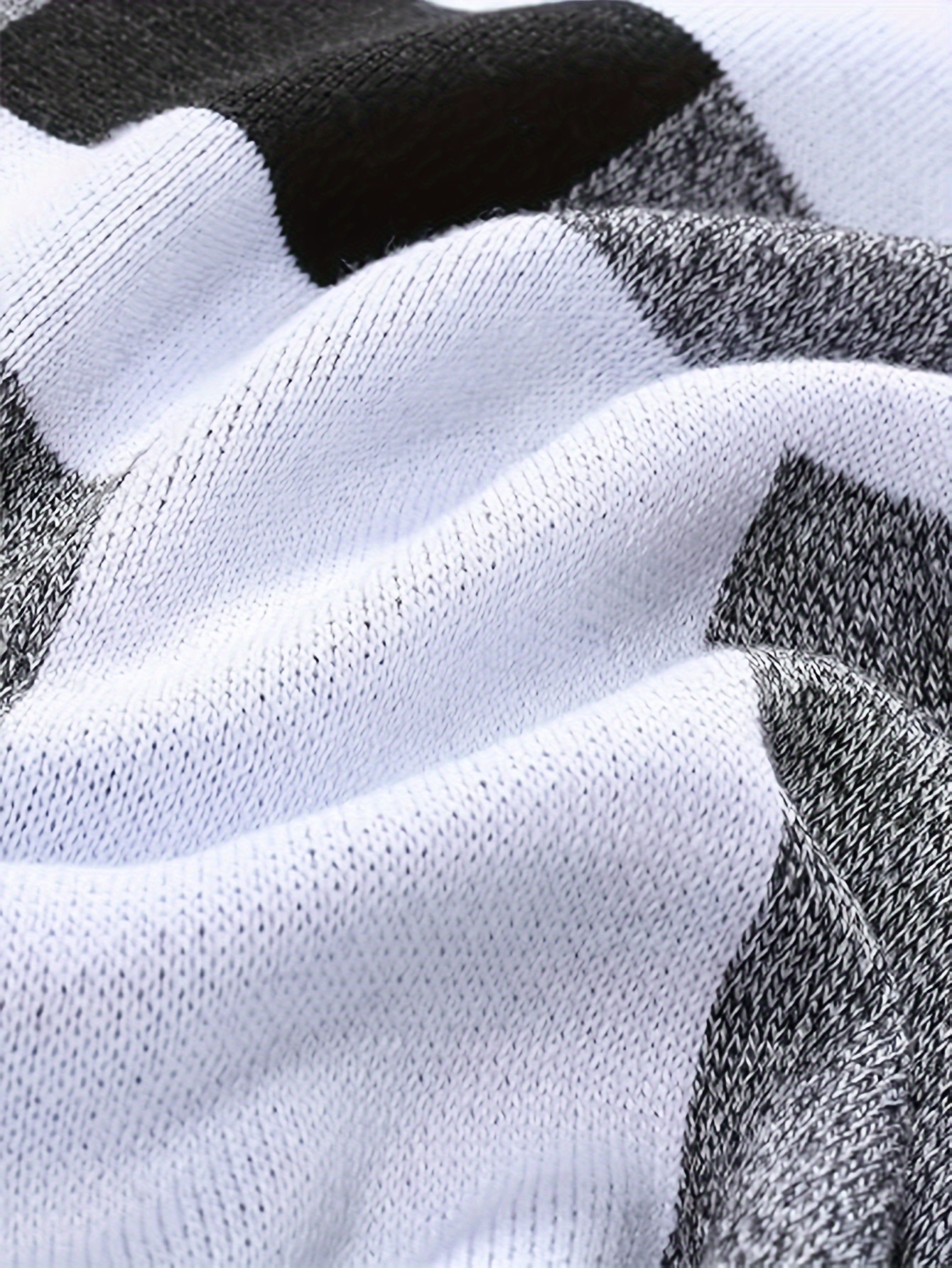 mens color block round neck sweater trendy stretch warm pullover for winter outdoor details 26