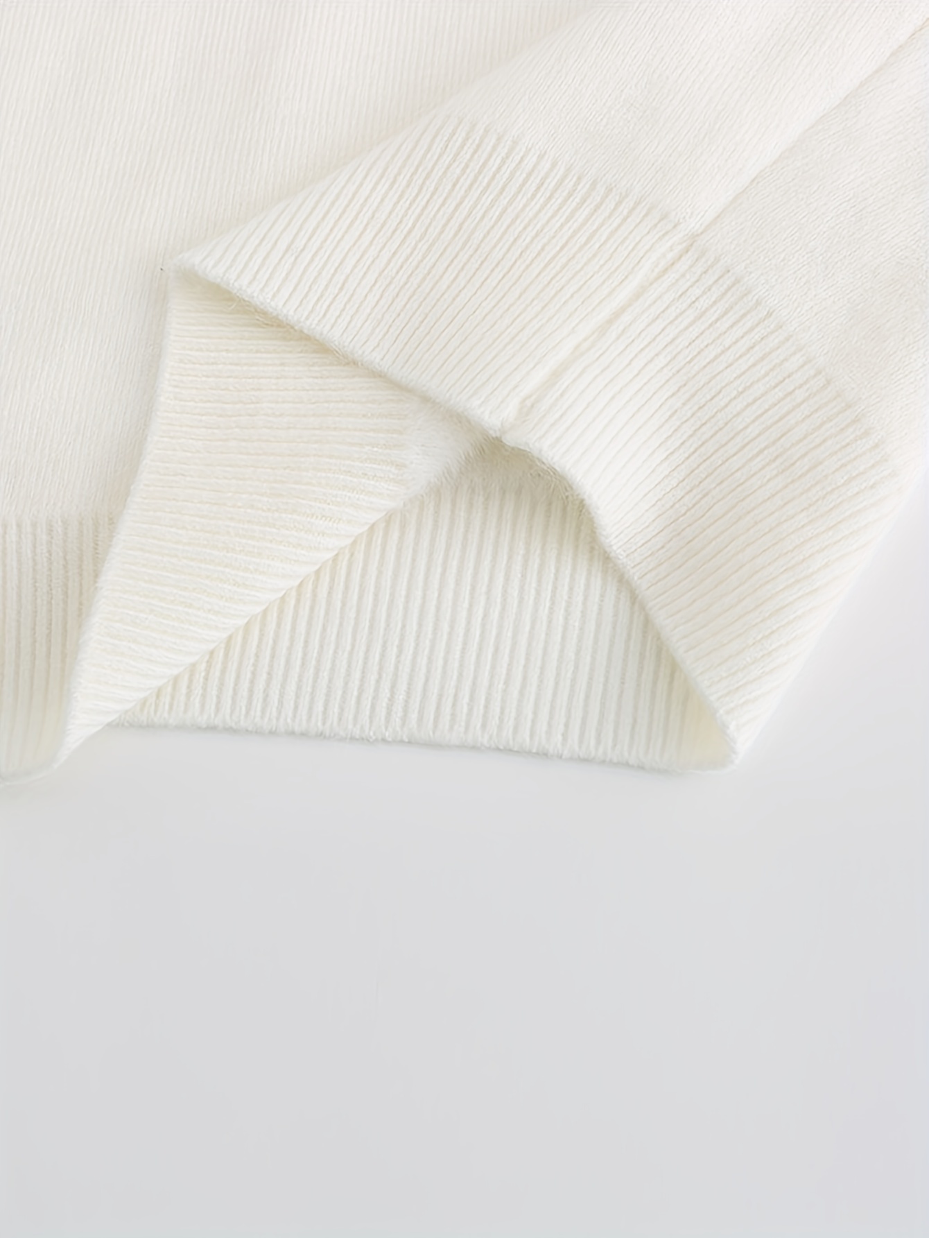 mens casual solid knitted sweater warm and stretchy crew neck pullover for fall and winter details 3