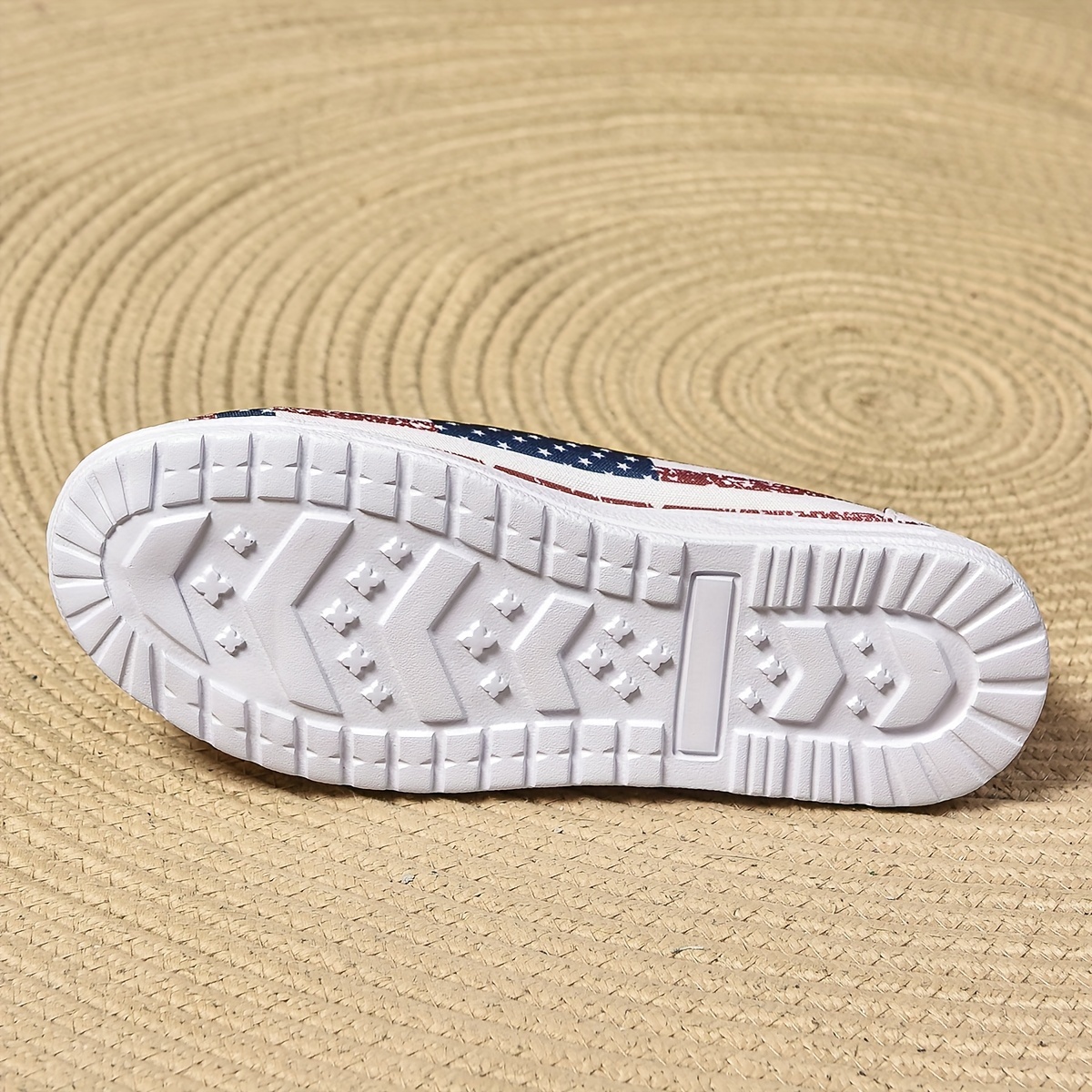 low top canvas shoes women s american flag pattern round toe details 2