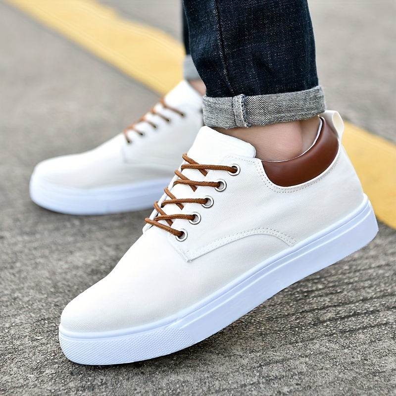 Mens Solid Trendy Skateboard Shoes Non Slip Low Top Comfy For Outdoor Campus Walking Holiday Traveling Business Trip All Seasons Don t Miss These Great Deals Temu details 3