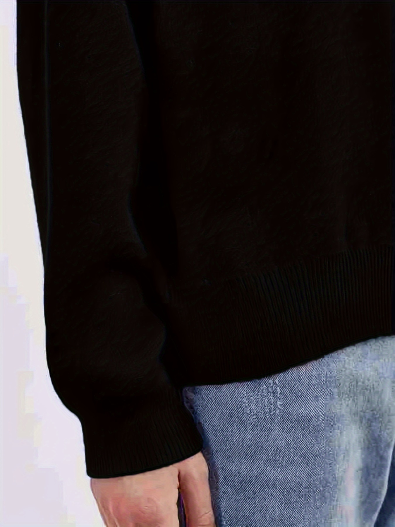 all match knitted solid sweater mens casual warm slightly stretch crew neck pullover sweater for men fall winter details 7