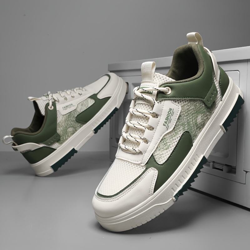 colour block skateboard shoes men s trendy street style details 3