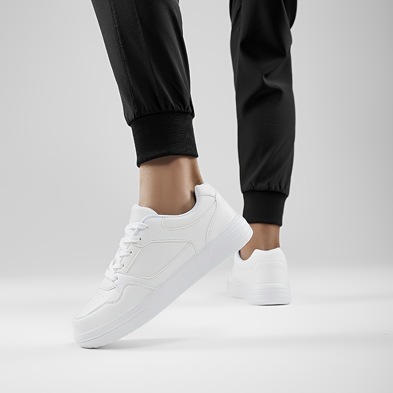 trendy skateboard shoes men s solid non slip lace outdoor details 3