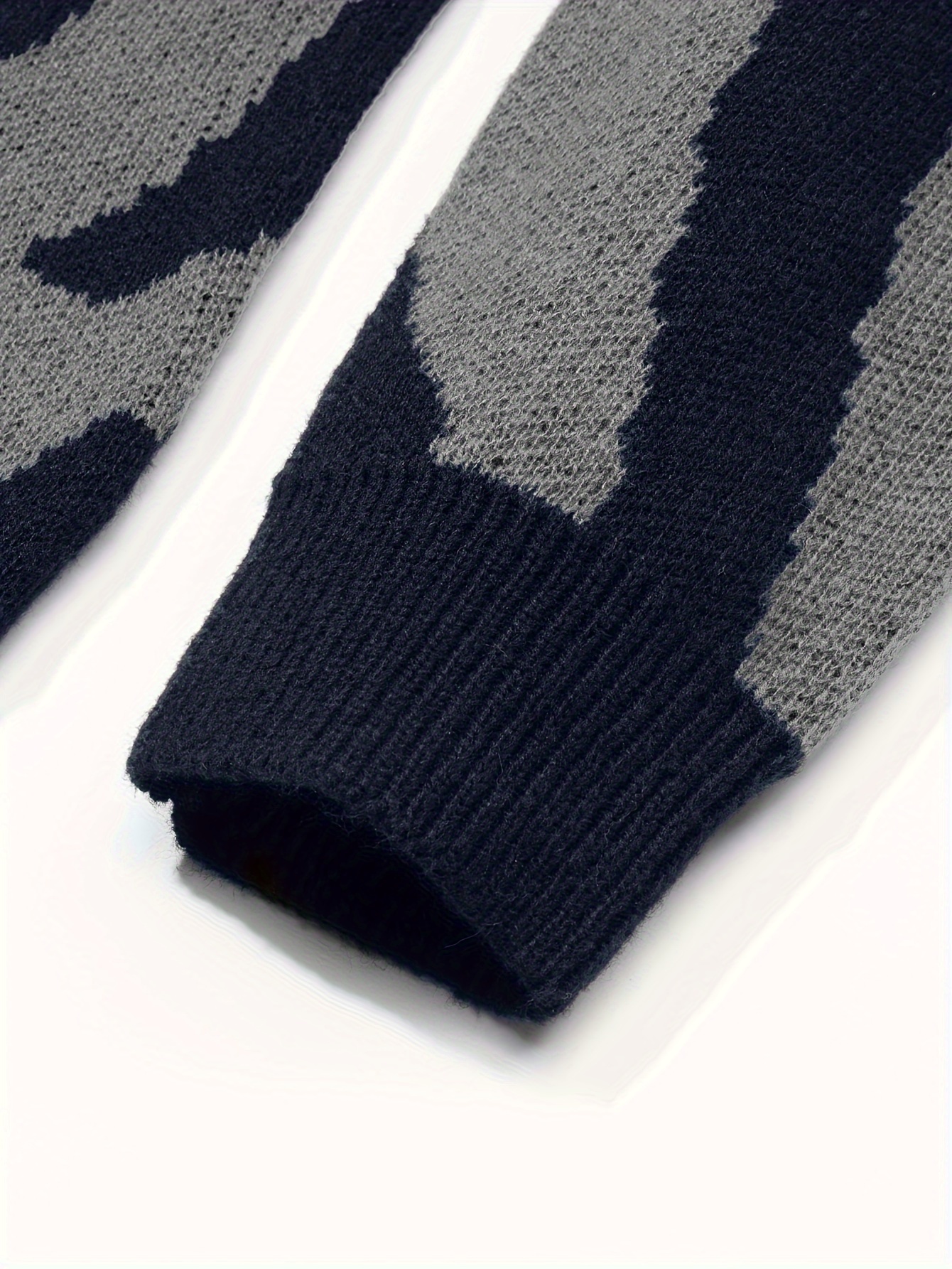 all match knitted letter print sweater mens casual warm slightly stretch crew neck pullover sweater for men fall winter details 12