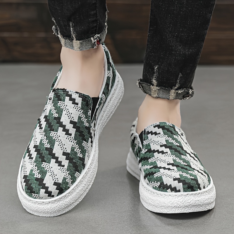 mens loafer shoes trendy color block slip on casual sneakers for outdoor walking hiking fishing all seasons men s shoes temu details 2