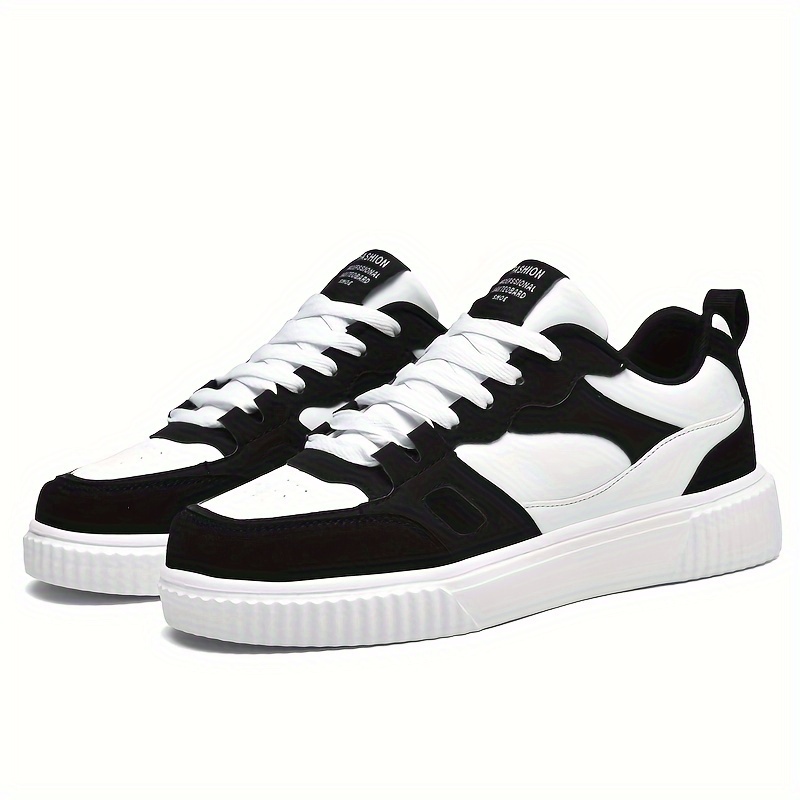 solid/colour block skate shoes men s trendy comfy non slip details 9
