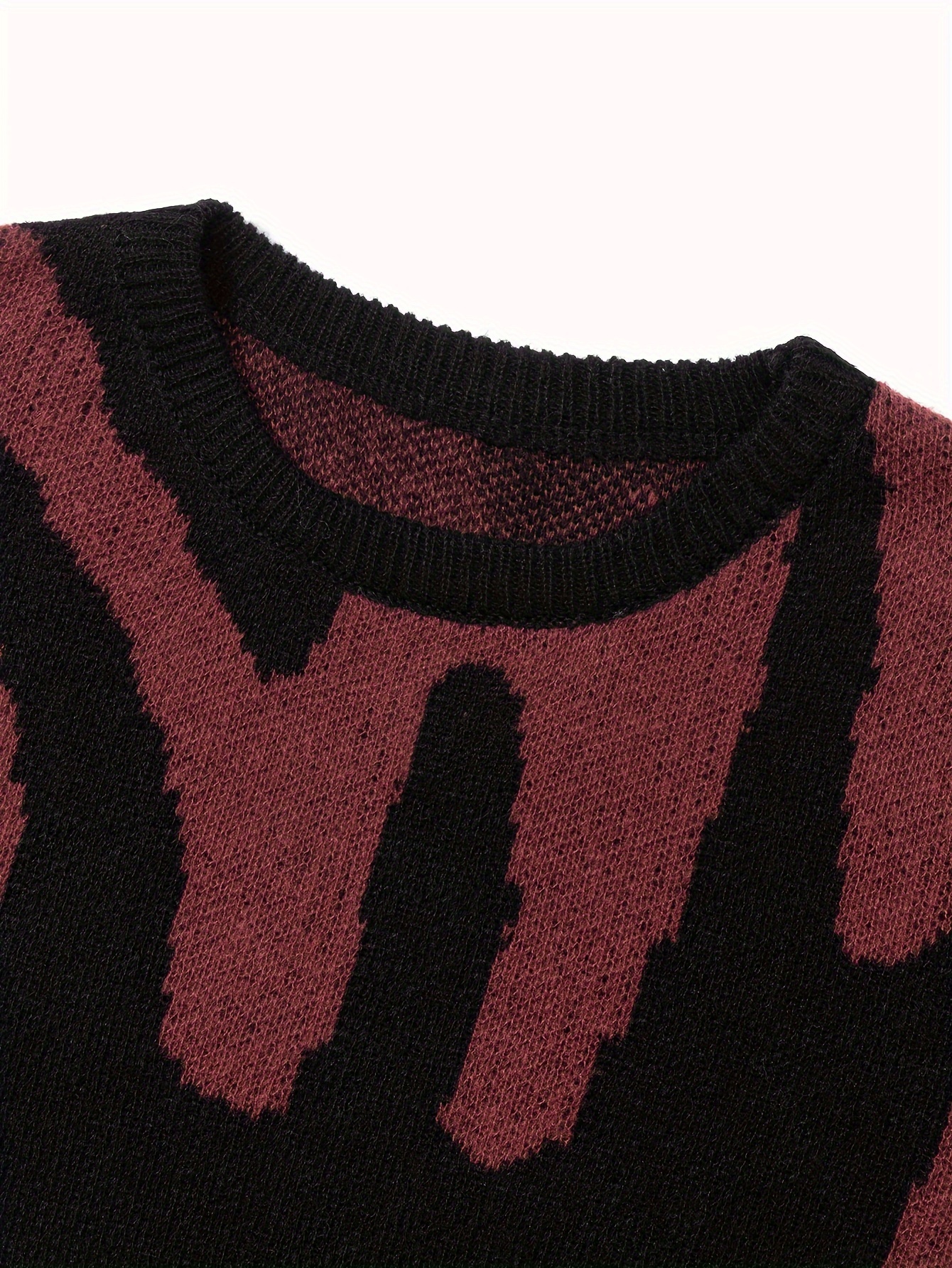 all match knitted letter print sweater mens casual warm slightly stretch crew neck pullover sweater for men fall winter details 26