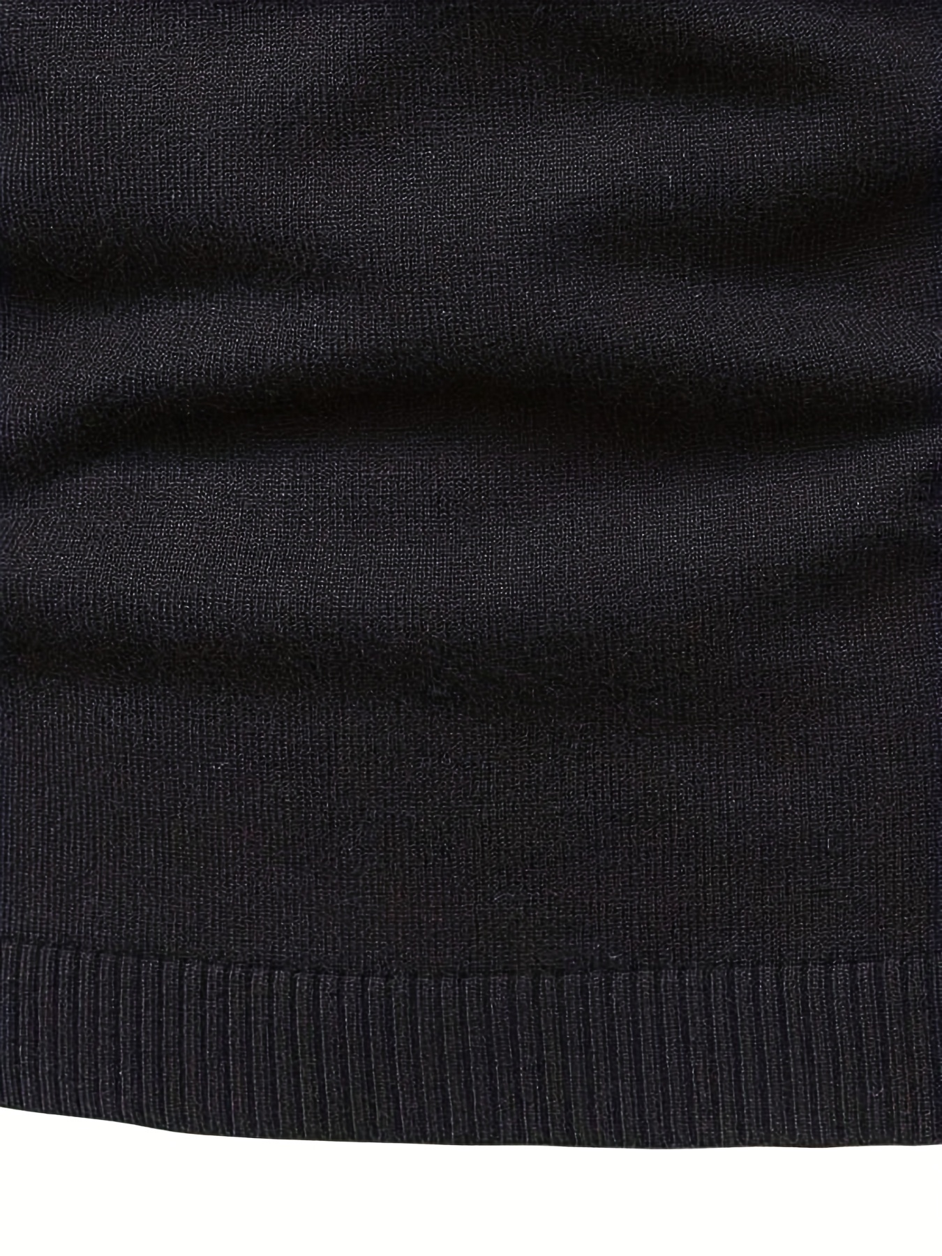 mens casual solid knitted sweater warm and stretchy crew neck pullover for fall and winter details 32