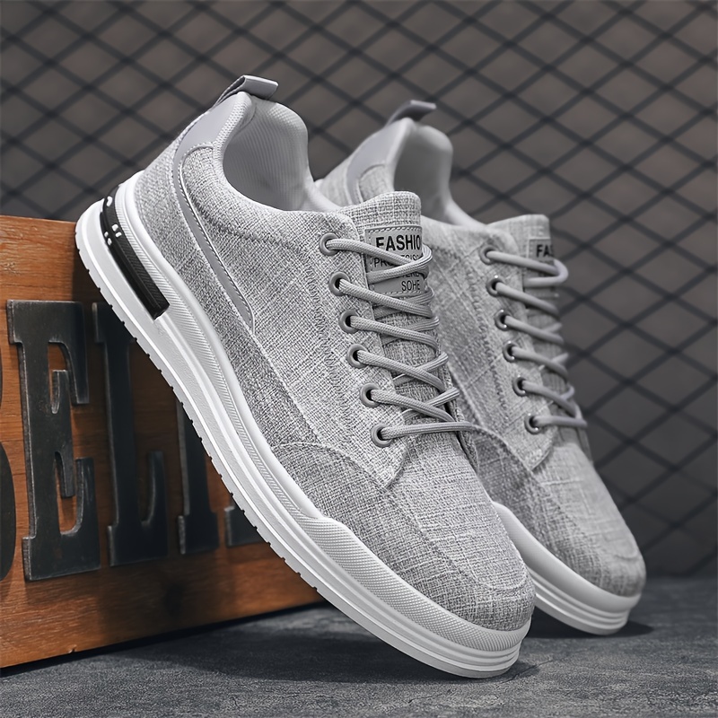 skate shoes men s vintage solid comfy non slip lace casual details 4