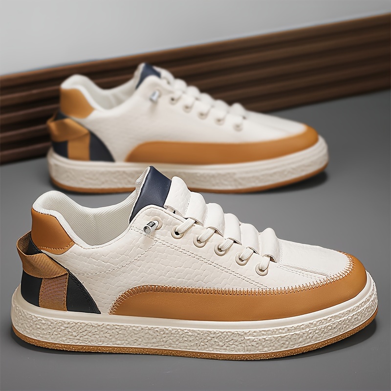colour block skateboard shoes men s trendy street style details 5