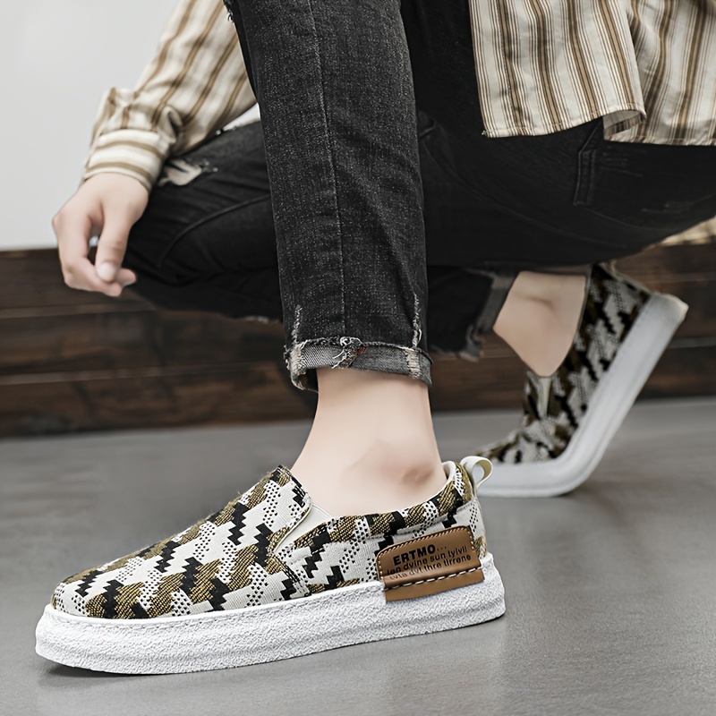 mens loafer shoes trendy color block slip on casual sneakers for outdoor walking hiking fishing all seasons men s shoes temu details 5