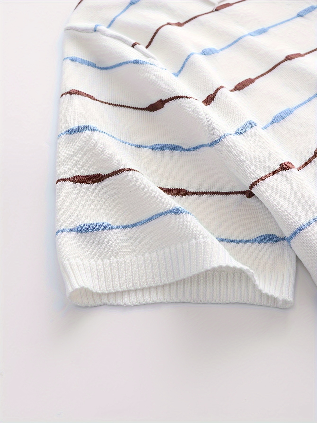 striped chic knit shirt mens casual lapel high stretch v neck cardigan for men winter fall details 6