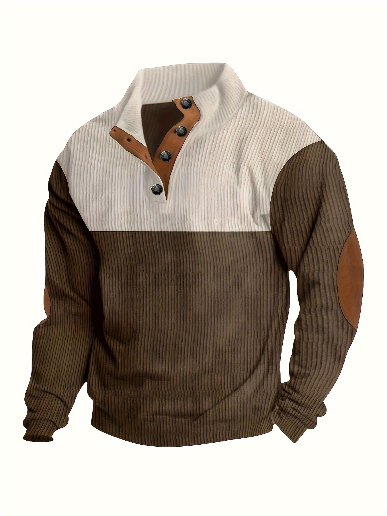 retro color block knitted ribbed sweater mens casual warm mid stretch stand collar pullover sweater for men fall winter details 0