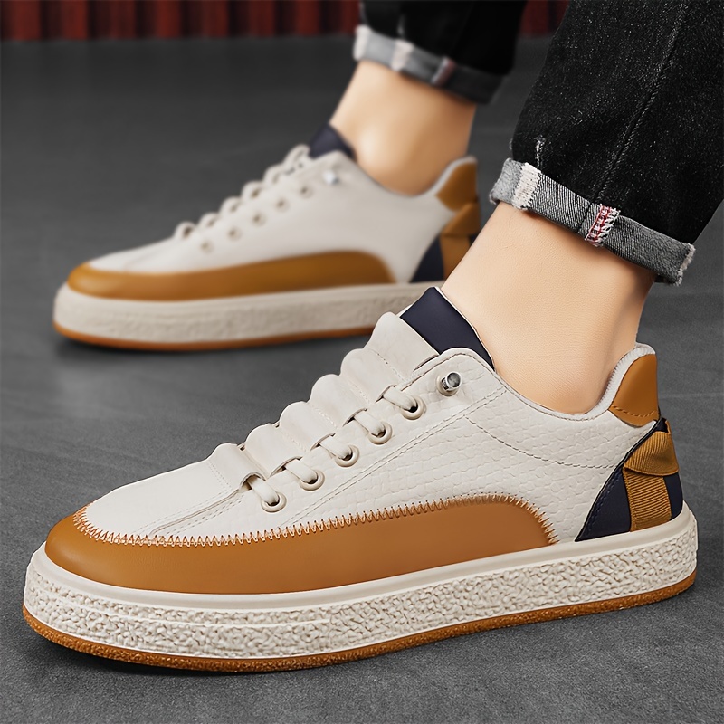 colour block skateboard shoes men s trendy street style details 7