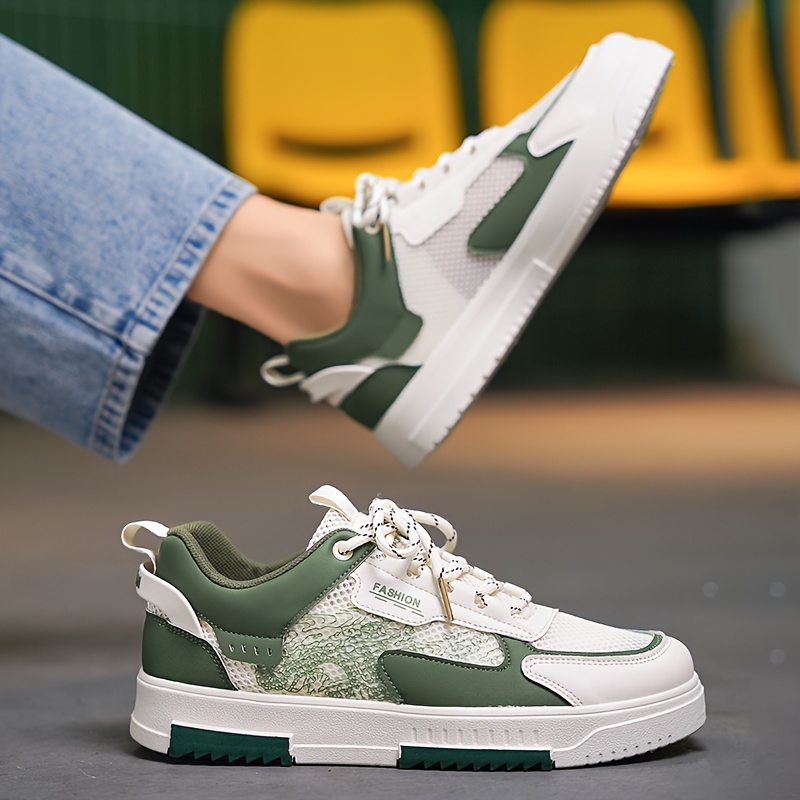 colour block skateboard shoes men s trendy street style details 9