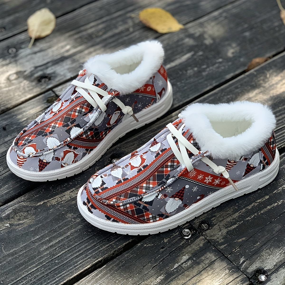 christmas style canvas shoes women s cute cartoon dwarf details 5