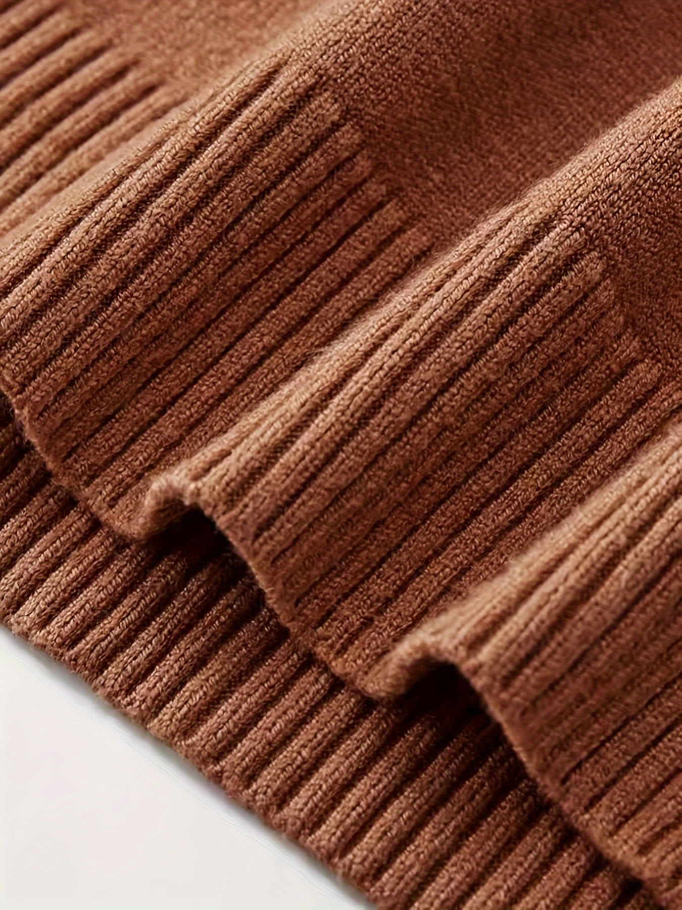 all match knitted solid sweater mens casual warm slightly stretch crew neck pullover sweater for men fall winter details 2