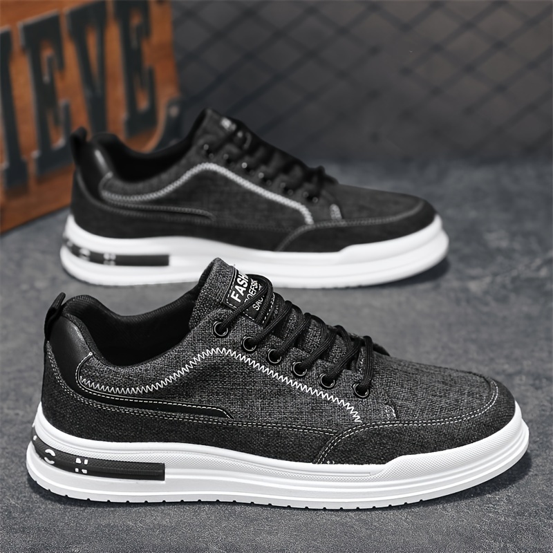 skate shoes men s vintage solid comfy non slip lace casual details 8