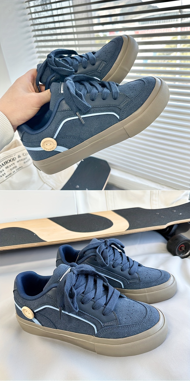 low top skateboard shoes men s trendy solid colour comfy non details 6