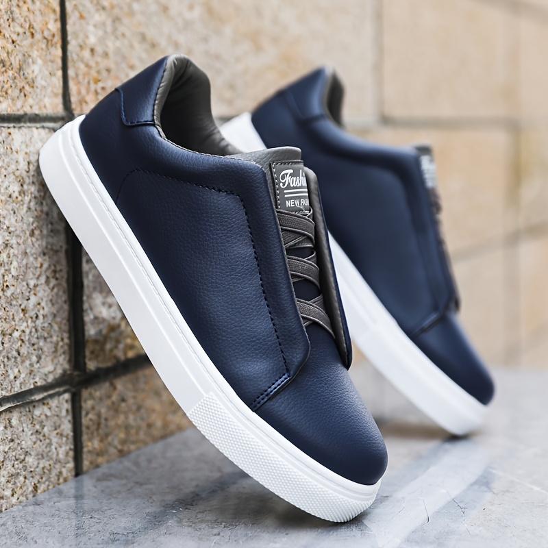 Mens Trendy Comfortable Skateboard Shoes Lightweight Non Slip Solid Color Sneakers For All Seasons Highquality & Affordable Temu details 5