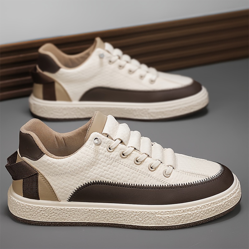 colour block skateboard shoes men s trendy street style details 4