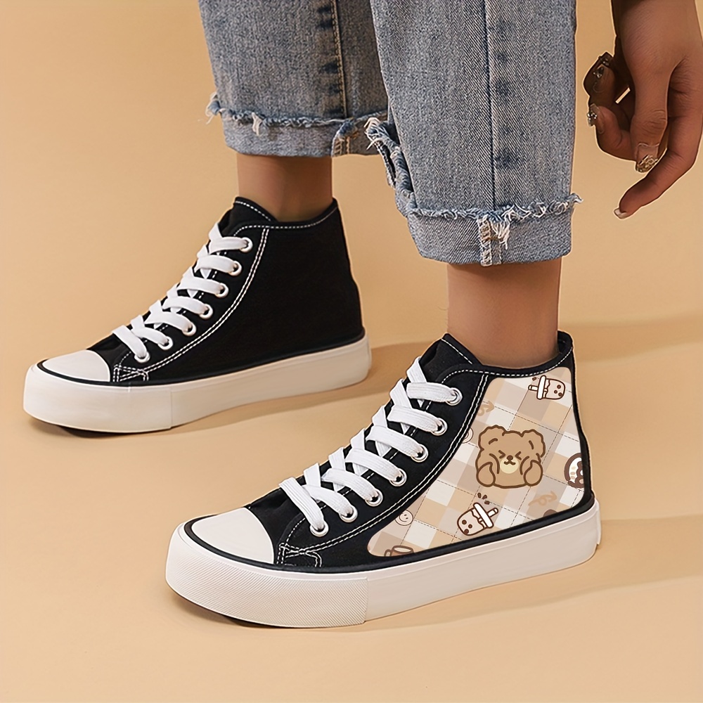 paisley print canvas sneakers women s casual lace flat skate details 2