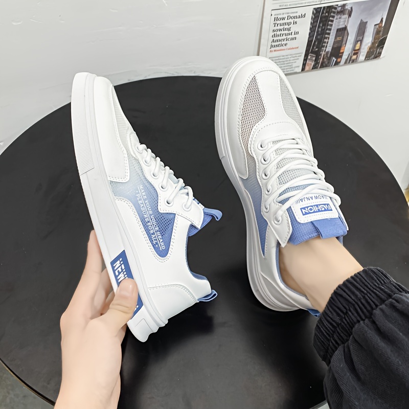 gradient skate shoes men s trendy casual breathable mesh low details 4