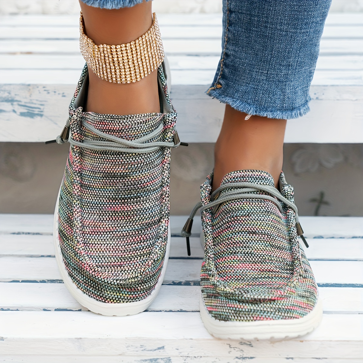 colorful canvas shoes women s slip lightweight soft sole details 0