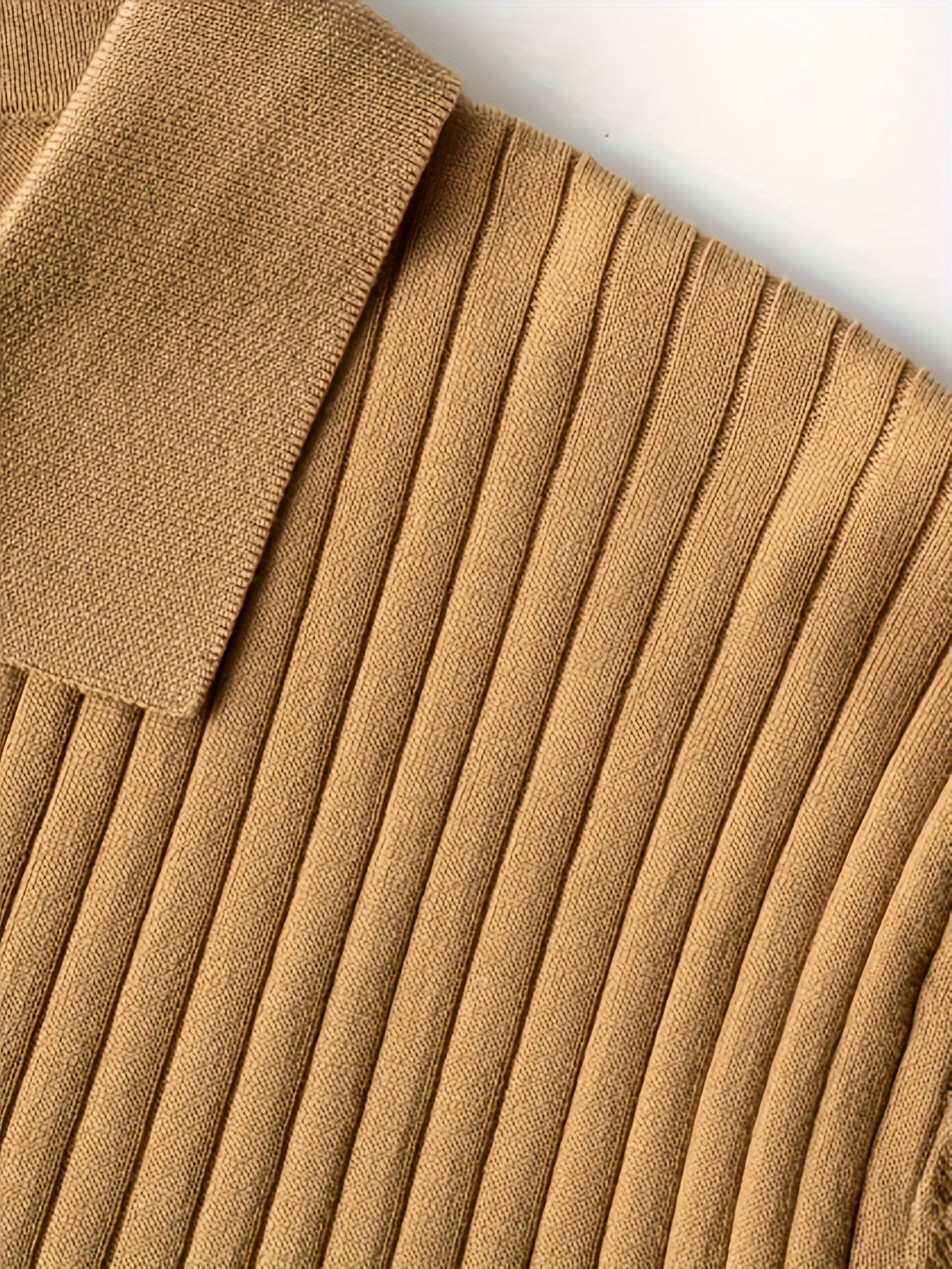 mens stripe pattern sweater casual breathable medium stretch short sleeve knitted top for summer details 7