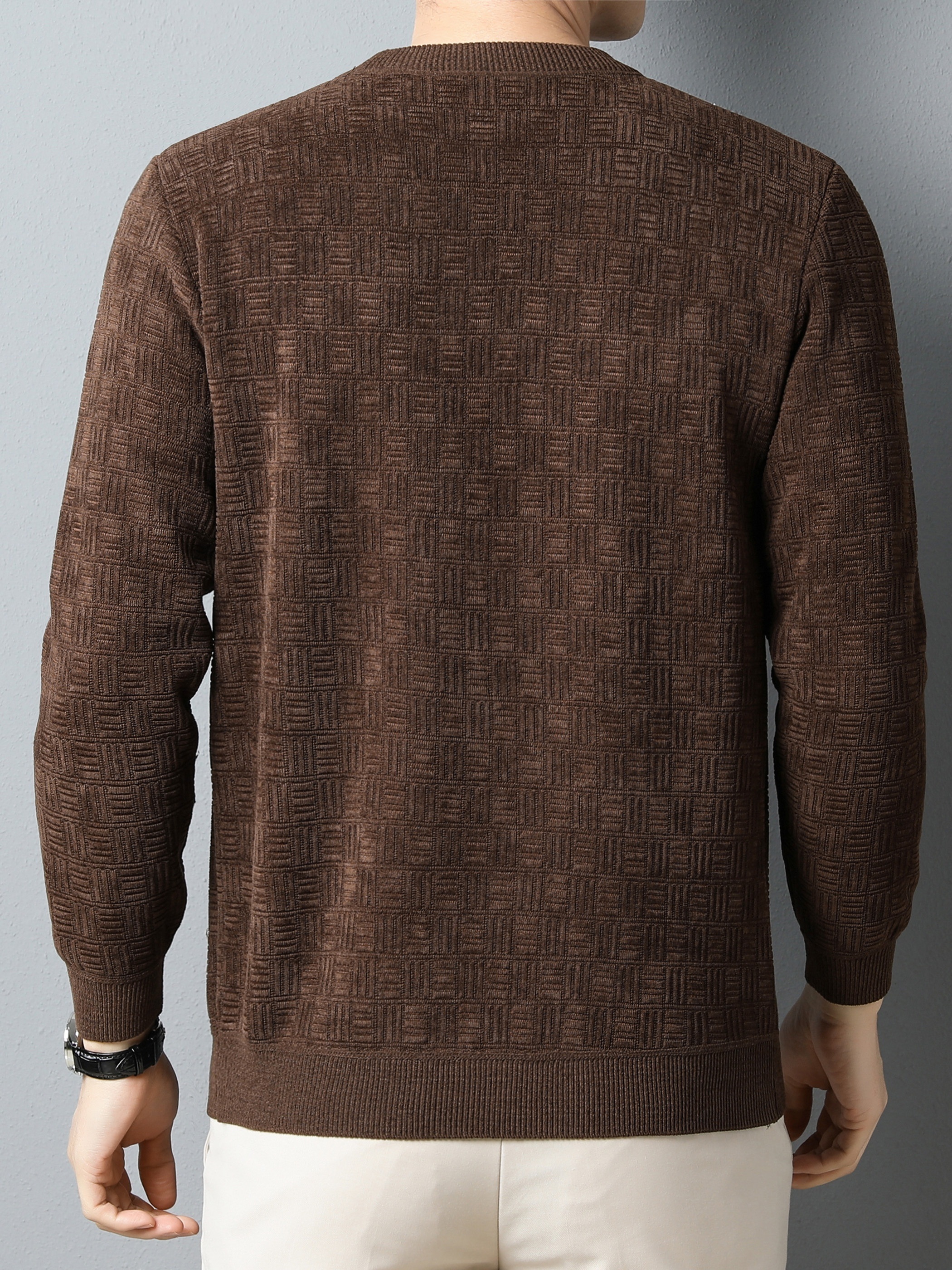 winter new mens casual sweater round neck plus thick base warm sweater best sellers details 20
