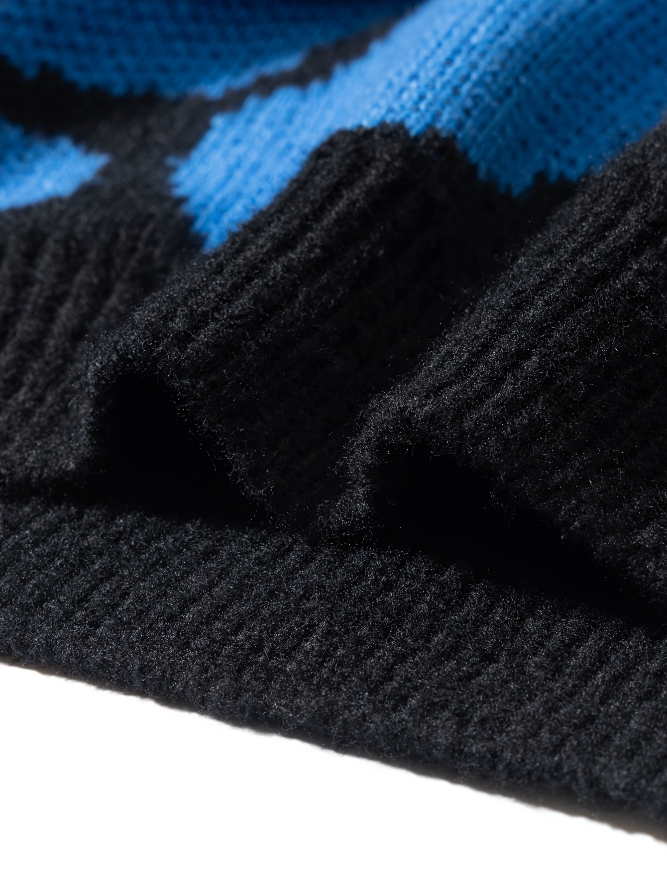 trendy pattern knitted sweater mens casual warm slightly stretch crew neck pullover sweater for men fall winter details 8