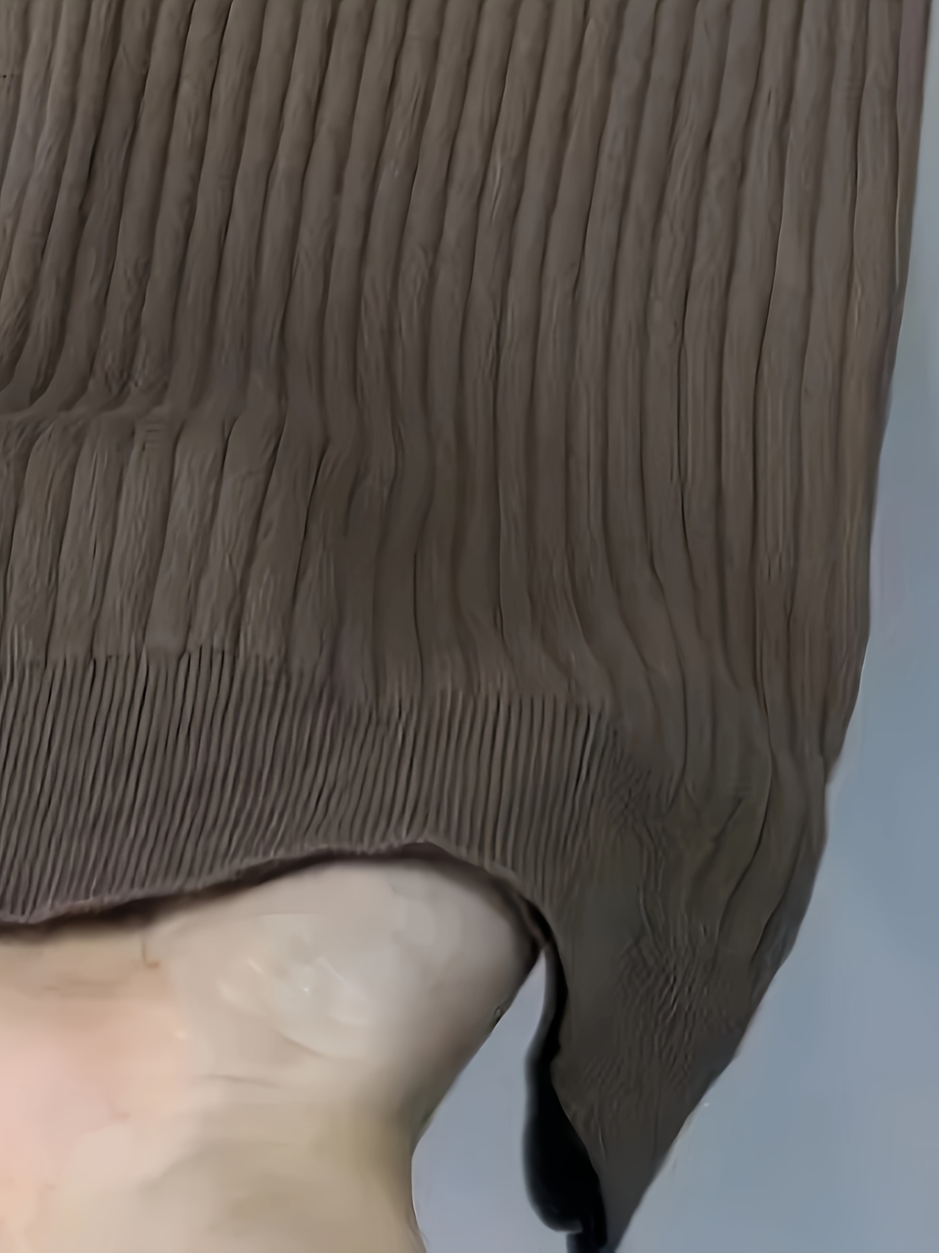 mens stripe pattern sweater casual breathable medium stretch short sleeve knitted top for summer details 4