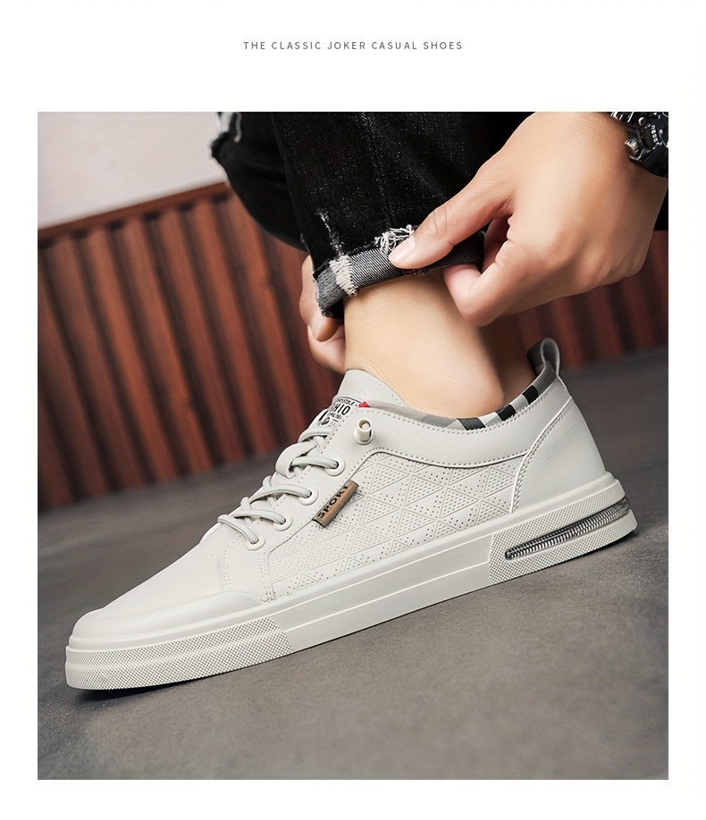 low top skateboard shoes men s trendy solid colour comfy non details 2