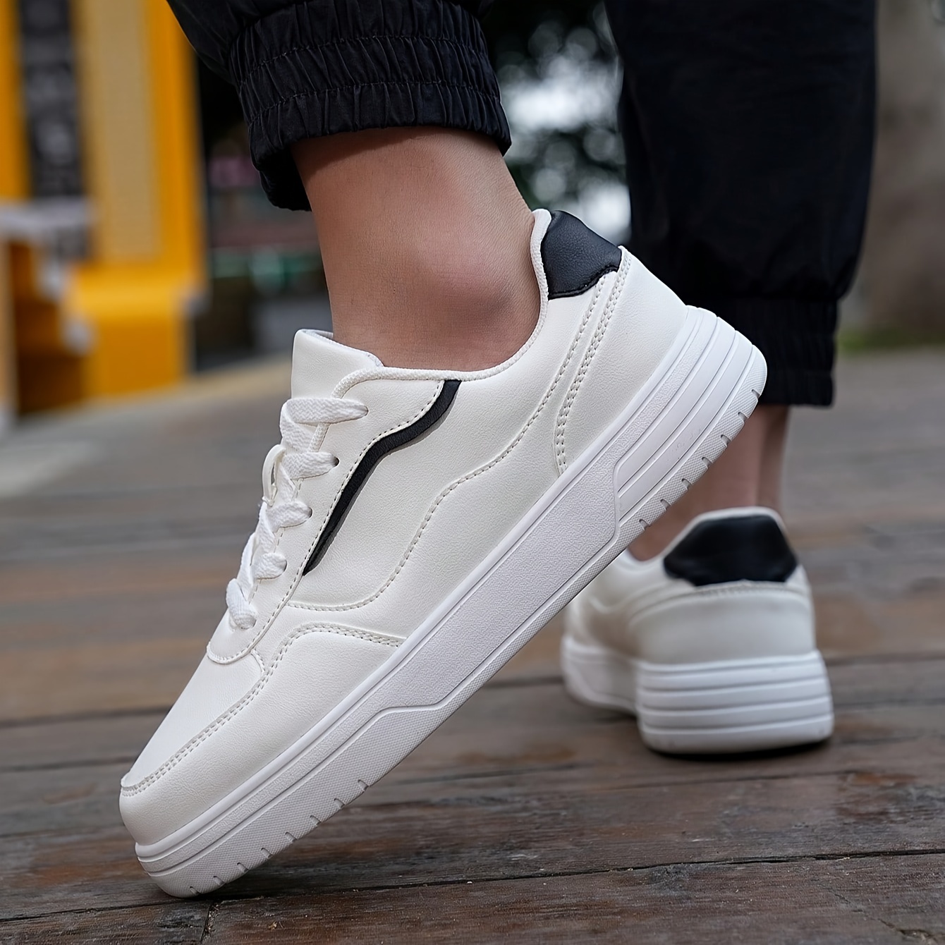 skate shoes men s trendy solid comfy non slip lace casual details 5