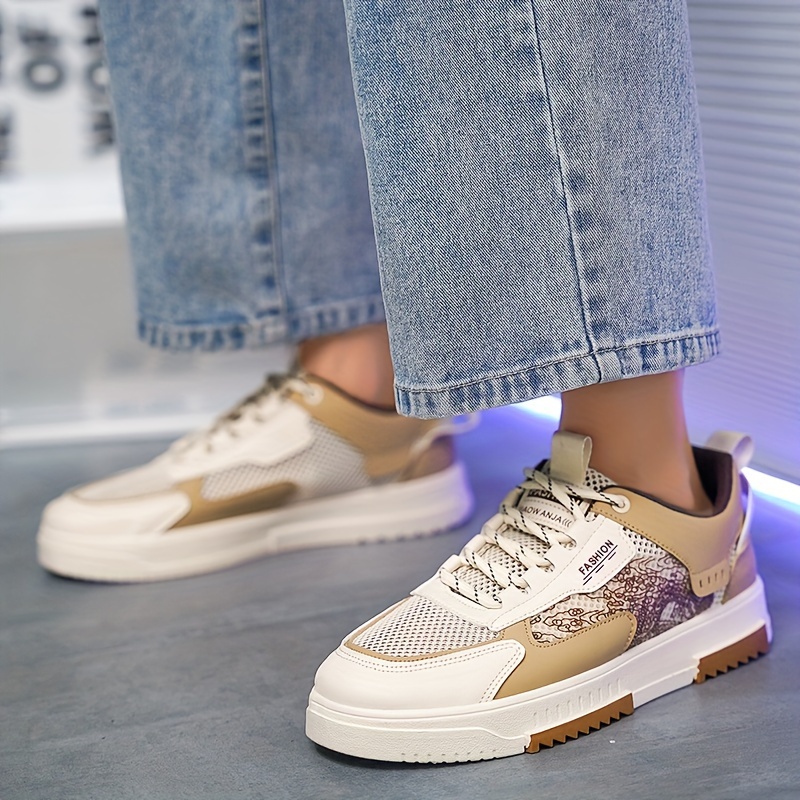 colour block skateboard shoes men s trendy street style details 4